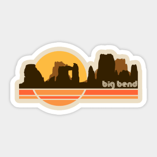 Big Bend National Park Retro 70s Tourist Souvenir Sticker